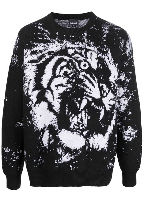 Maglione con ricamo tigre JUST CAVALLI | Maglie | S01HA0479 N15028900J